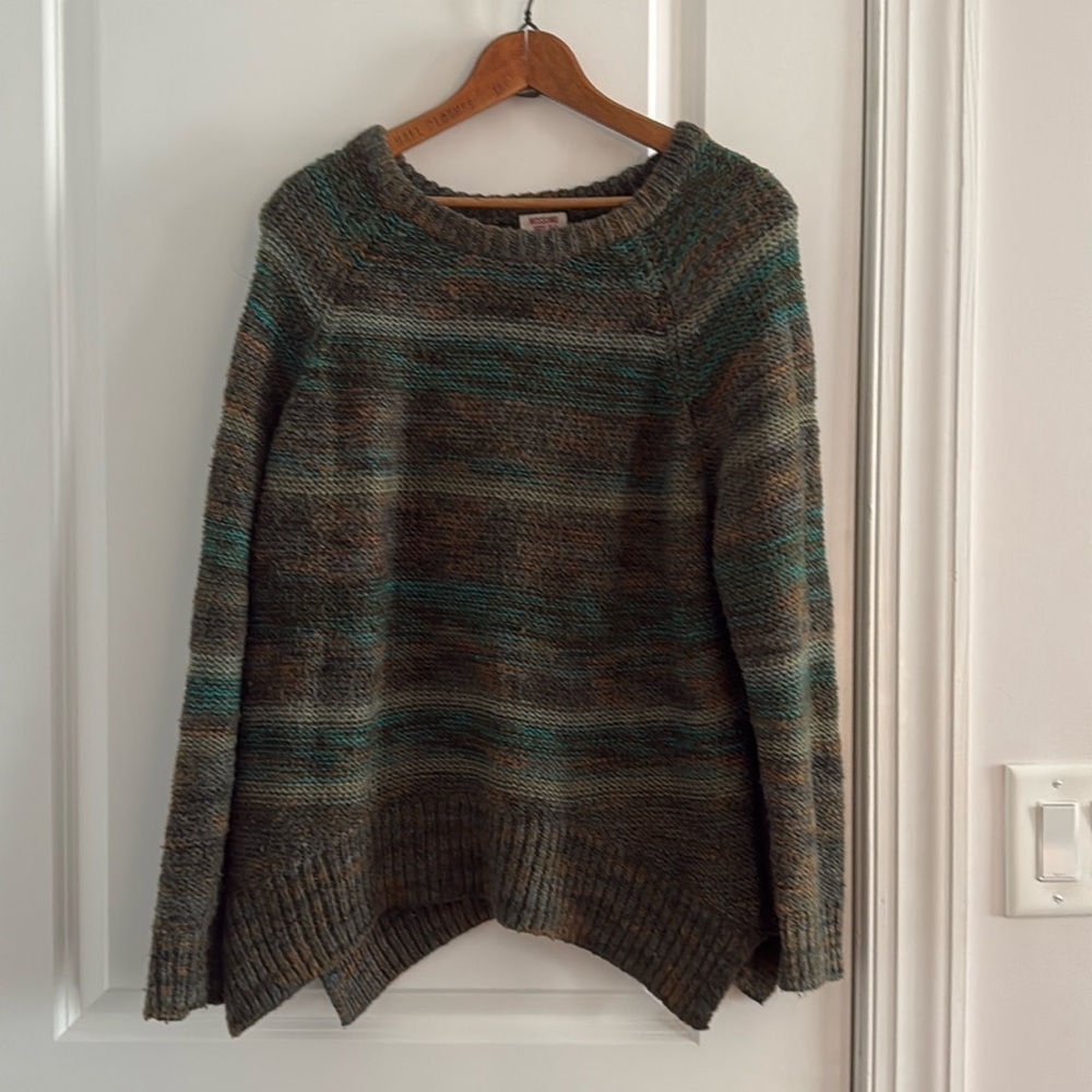 Mossimo Supply Co. Striped Crewneck Sweater in Olive, Teal, Brown
